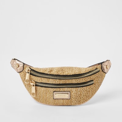 River Island woven bumbag