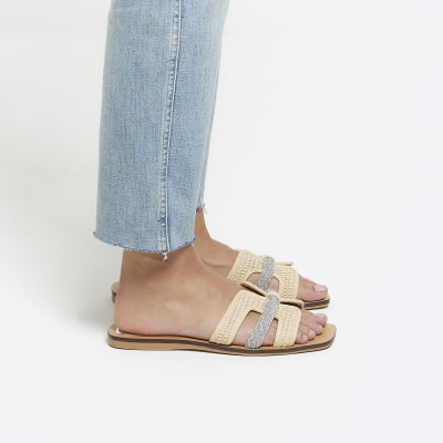 River island wide fit sandals online