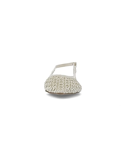 360 degree animation of product Beige woven pumps frame-21