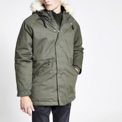 bellfield parka with faux fur hood