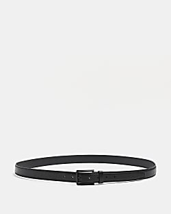 Big & Tall black faux leather belt