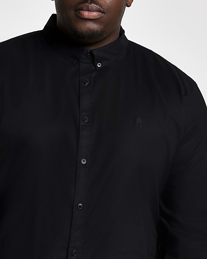 Big & Tall black long sleeve Oxford shirt