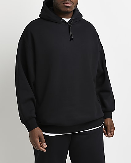 Big & tall black oversized fit hoodie