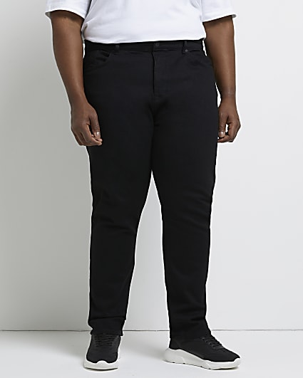 Big & tall black relaxed fit jeans