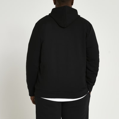 Big & Tall black RI slim fit hoodie