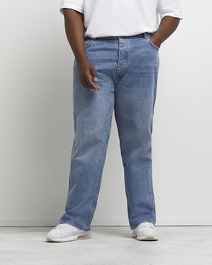Big & Tall blue baggy fit jeans
