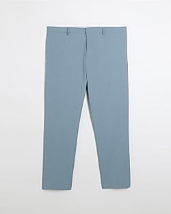 Big & Tall blue slim fit suit trousers