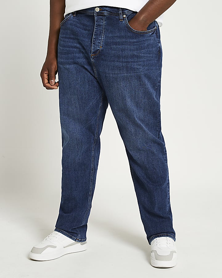 Big & tall blue straight fit jeans