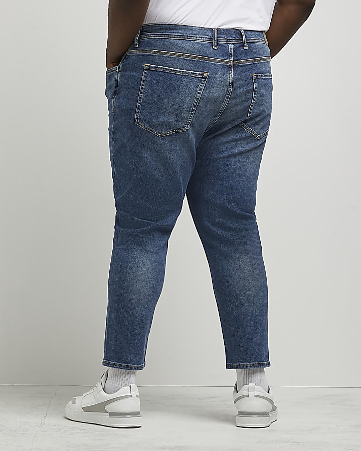 Big & Tall blue tapered jeans