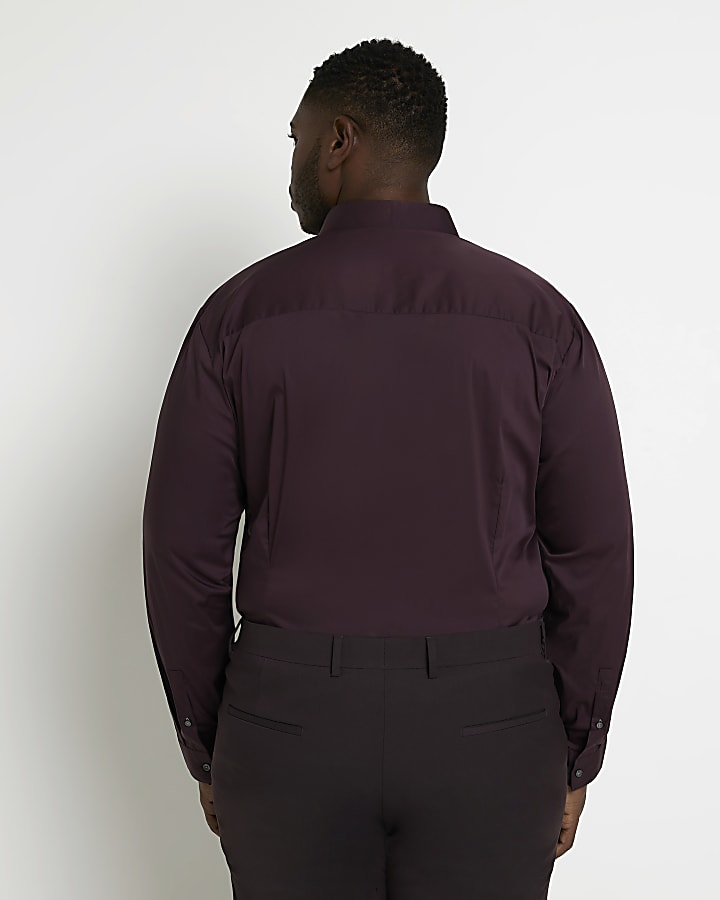 Big & Tall Burgundy Muscle fit shirt