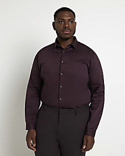 Big & Tall Burgundy Muscle fit shirt