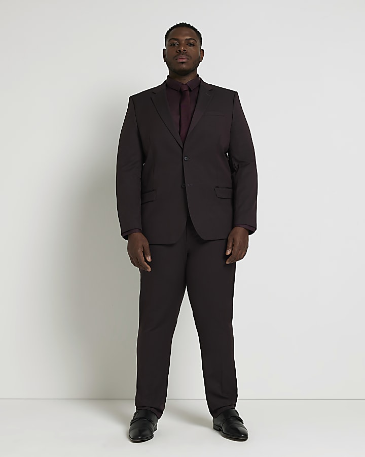Big & Tall Burgundy Slim fit Suit Jacket