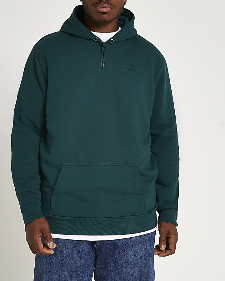 Big & tall green RI hoodie
