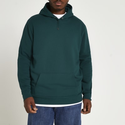 Big & tall green slim fit RI hoodie