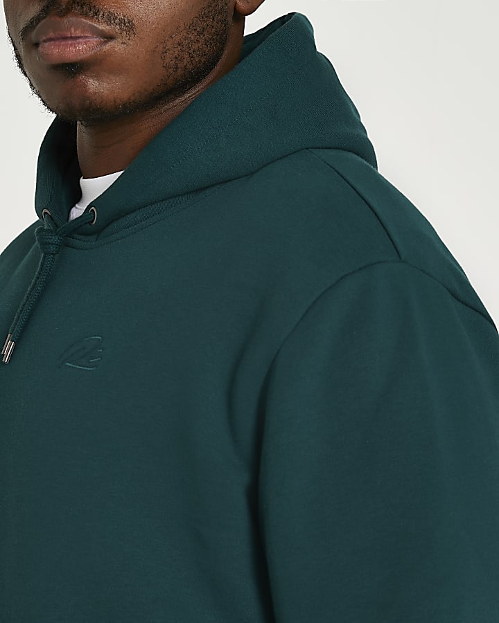 Big & tall green slim fit RI hoodie