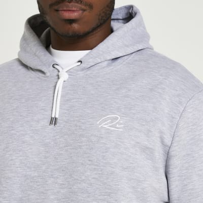 Big & Tall grey RI slim fit hoodie