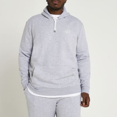 Big & Tall grey RI slim fit hoodie