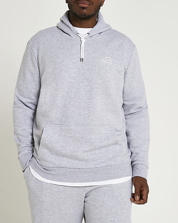 Big & Tall grey RI slim fit hoodie