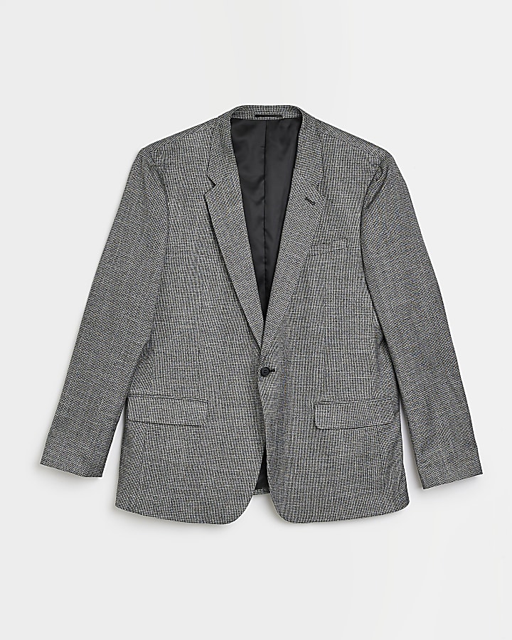 Big & Tall grey slim fit suit jacket
