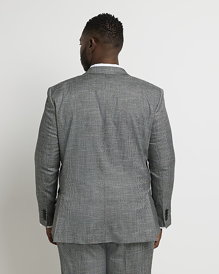 Big & Tall grey slim fit suit jacket