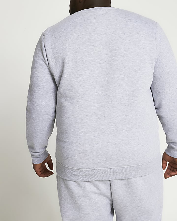 Big & Tall grey slim fit sweatshirt