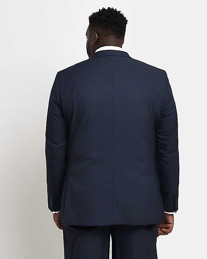 Big & tall navy skinny fit twill suit jacket