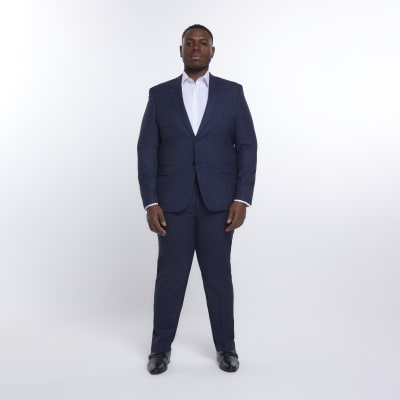 River island navy hot sale suit