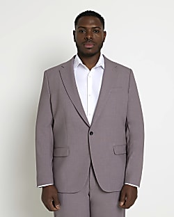 Big & Tall purple slim fit suit jacket
