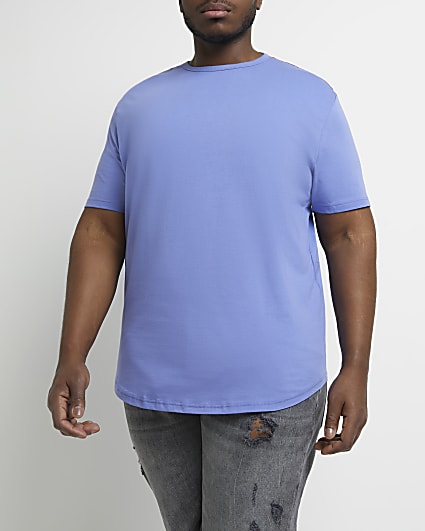 Big & tall purple slim fit t-shirt