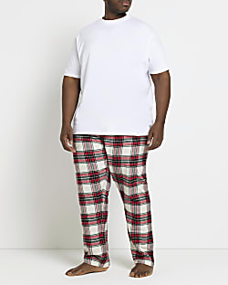 Big & Tall Red Check 2 piece pyjama set