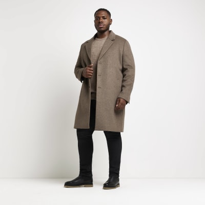 Mens overcoat hotsell river island