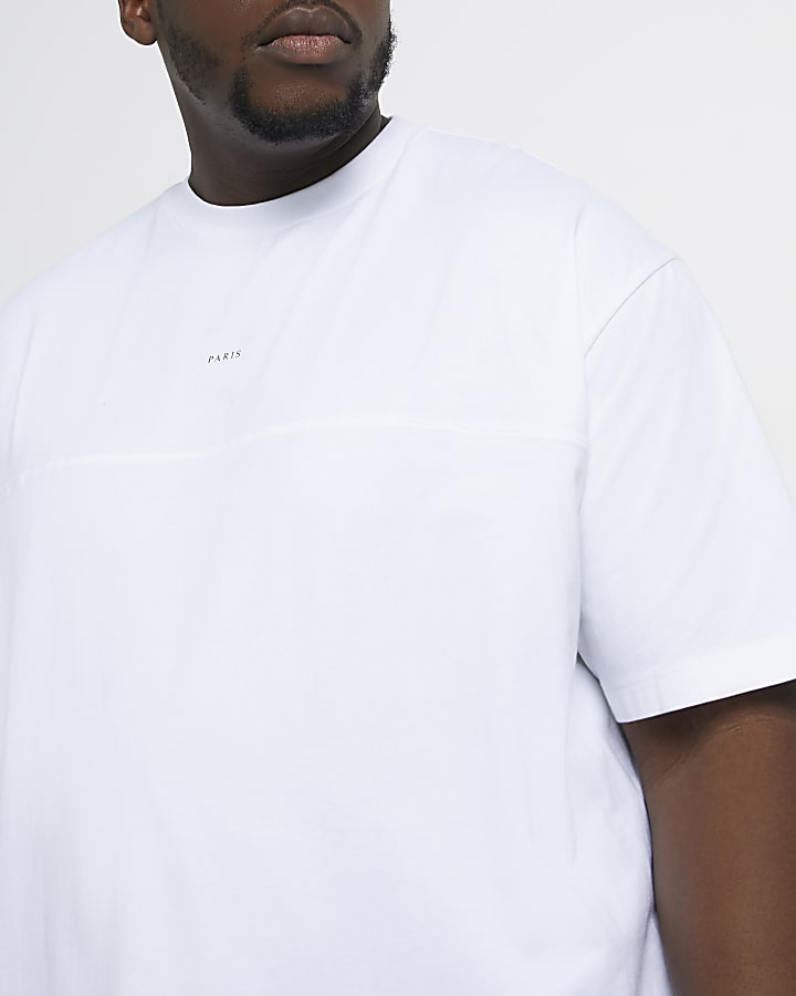 Big & Tall white oversized fit t-shirt