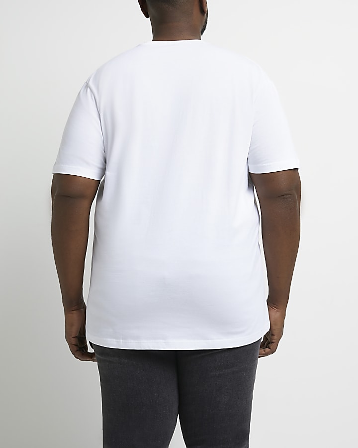 Big & Tall white regular fit graphic t-shirt
