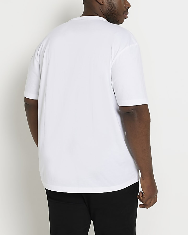 Big & Tall white regular fit t-shirt