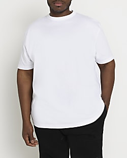 Big & Tall white regular fit t-shirt