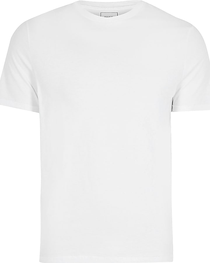 Big & Tall white slim fit t-shirt