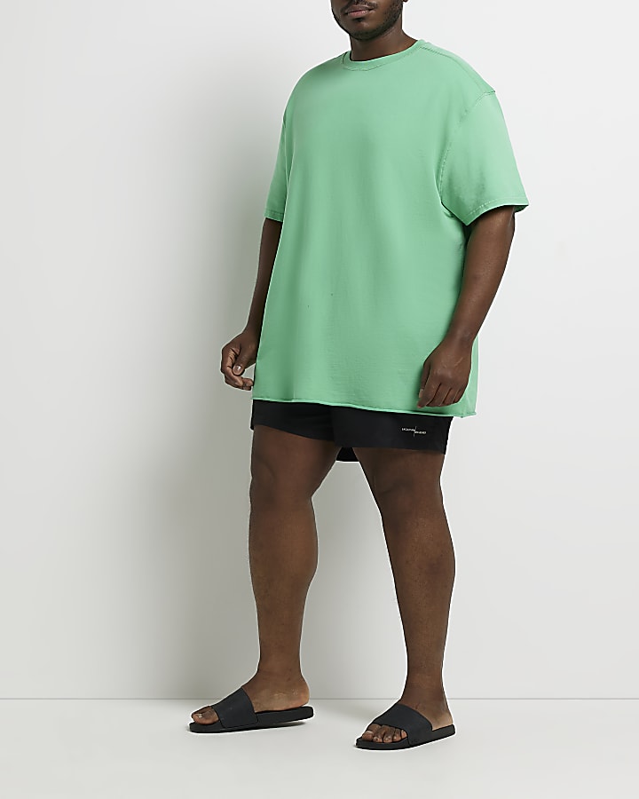 Big & Tall black skinny fit swim shorts