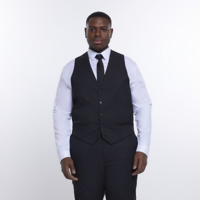 Black shop skinny waistcoat