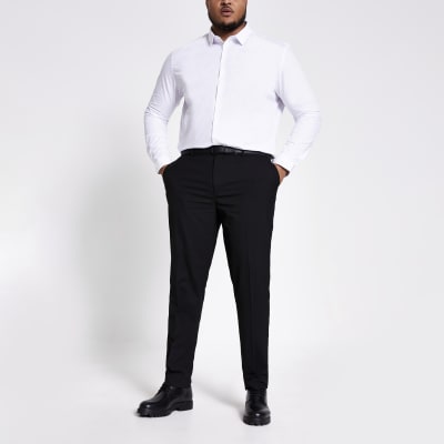 tall black slim leg trousers