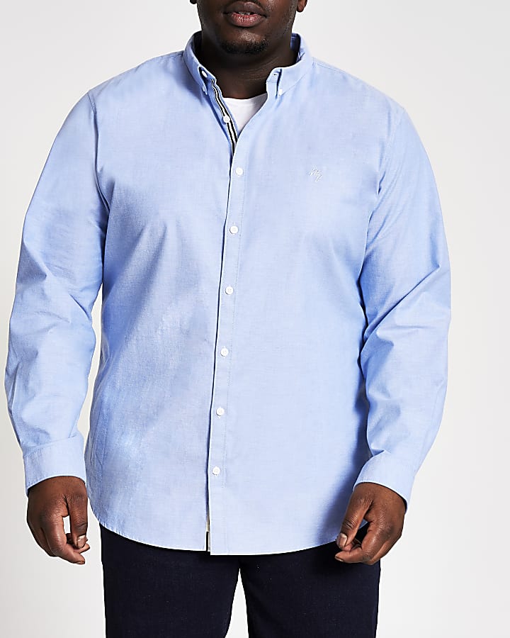 Big & Tall blue long sleeve Oxford shirt