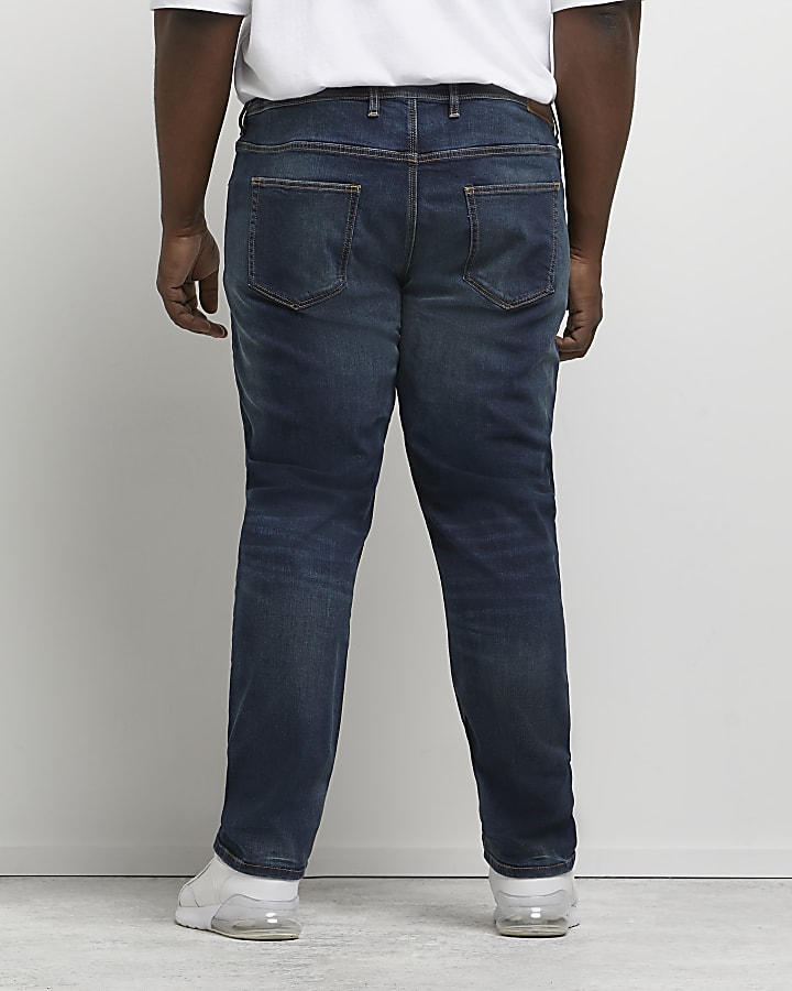Big & tall blue relaxed skinny jeans