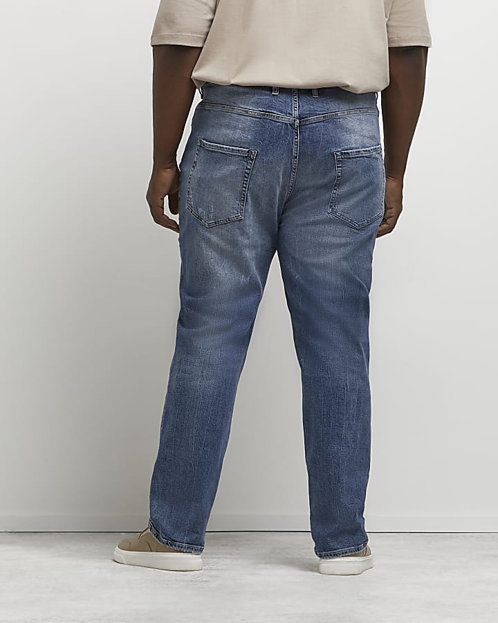 Big & Tall blue straight fit jeans