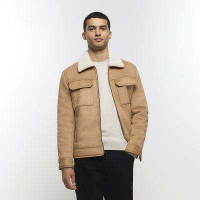 Shearling coat outlet big and tall