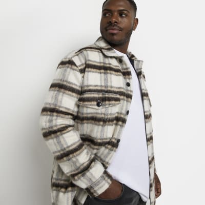 mens smart checked shirts