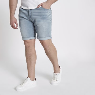 mens big and tall distressed jean shorts
