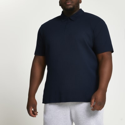 ribbed polo shirt men