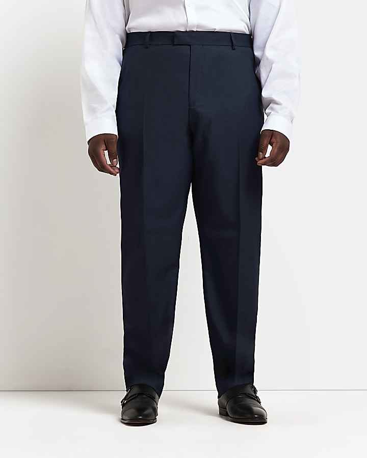 Big & tall navy skinny fit suit trousers