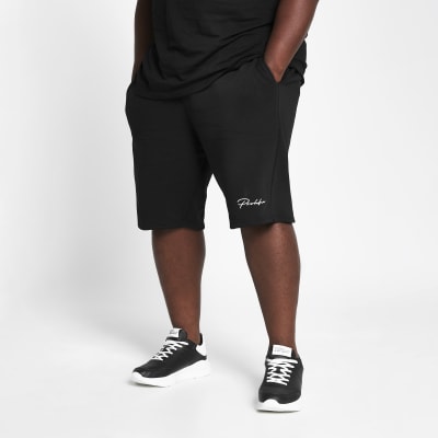 Big and Tall Prolific black slim fit shorts River Island