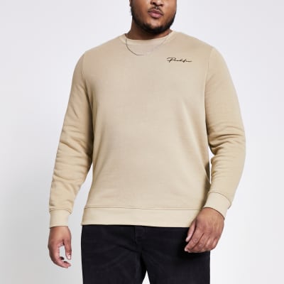Big and Tall Prolific stone sweatshirt | River Island