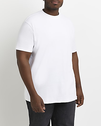 Big & tall white RI Studio slim fit t-shirt
